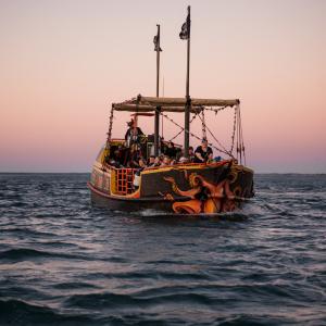 Sunset aboard the Pirate Ship Mandurah