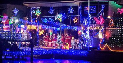 Picture of the Mandurah Canal Christmas lights