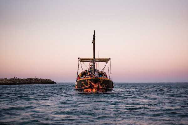 The Pirate Ship at sunset