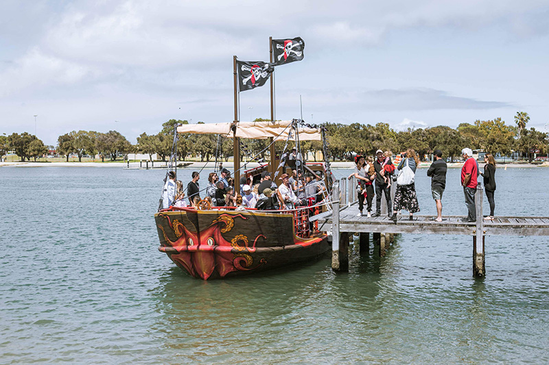 The Pirate Ship Mandurah on launch day