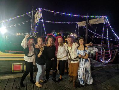 Ladies dressed up as pirates