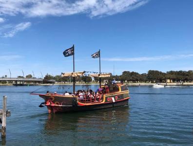 Pirate Ship coming to jetty