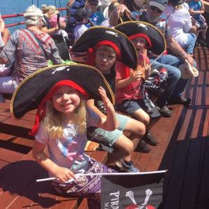 on a cruise on the Pirate Ship Mandurah 