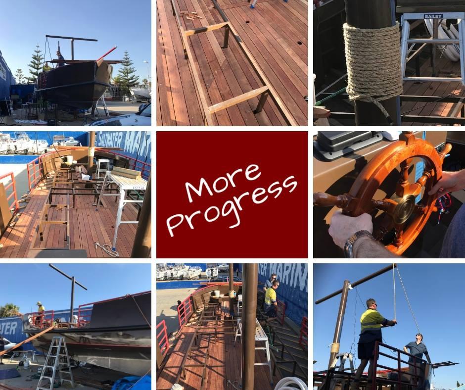 Pictures of the boat construction progress