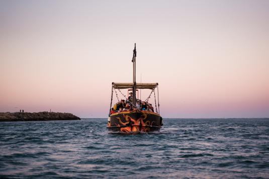 Pirate ship Sunset